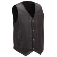 black   Leather vest