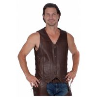 Soft Milled Cowhide Brown  vest