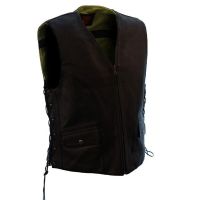military  Leather vest