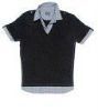 Black T Shirt Gents(Grey Collared) ORDER: GT1-BKGY