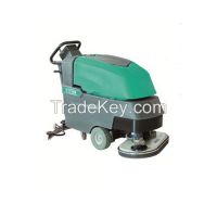 dual brush hand operated scrubber