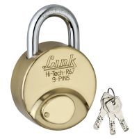 9 pins Brass Double Locking Pad lock / Brass Body Pad Lock Hardened Shackle / Key combination more than a million / link brand