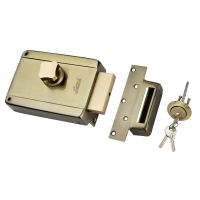 One Side Key & One Side Knob ATQ / Rim Dead Lock /Door lock / Antique & Ivory finish, PC / 25000 Key Combination/ link brand
