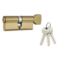 60 mm 5 Pin Single Cylinder lock / Knob and Key / brass finish / 25000 key combination / Link Brand Single cylinder