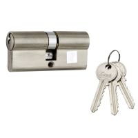 SS and Nickle finish /60 mm 10 Pin Hi-Tech Cylinder lock / Both Side Key / Million key combination / Link Brand Hi-Tech Cylinder