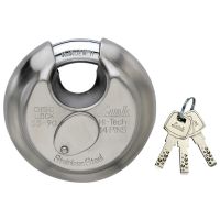 14 Pin Stainless steel Disc lock / Hardened Shackle / SS Body 90mm Disc Lock /Key combination more than a million / link brand