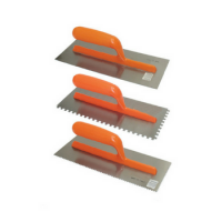 Small U Shaped and Zig-Zag Shaped Spring Steel Mirror Polished Blade Plastering Trovel/Square Shaped Blade Plastering Trovel