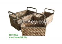 Water Hyacinth Basket set of 3