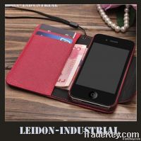 new leather wallet phone case for iPhone 4s