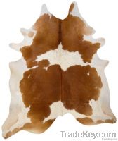 Natural Brown and White Cowhide