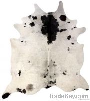 Black and White Natural Cowhide