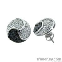Black and White Diamond Earrings