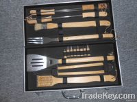 wood handle bbq sets