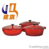 cast iron cookware with enamel