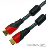 hdmi cable with two ferrites nylon zinc alloy case