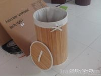 Foldable bamboo laundry hamper