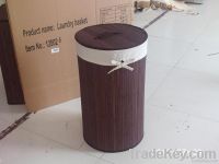 Foldable bamboo laundry hamper