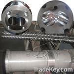 PVC extruder conical screw barrel