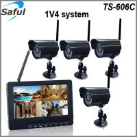 2.4GHz 4CH rainproof and vandal-proof wireless CCTV camera and monitor DVR