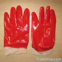 Interlock liner red pvc glove industry