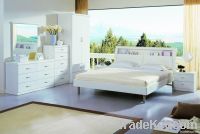 GM016 wooden white high gloss bedroom set