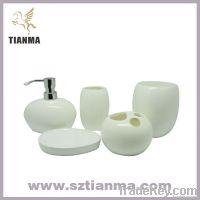 White bathroom accessroy set 5pcs