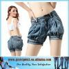 wholesale fashion women mid wash short jeans pants