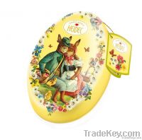 easter eggs tin box, metal easter eggs, holiday tin case for easter