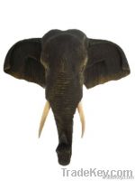 Hand-carved teak elephant head, various sizes