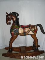 rocking horse made of wood, height 95 cm