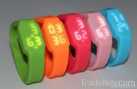 LED silicone watch with usb disk