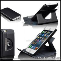 360 Degrees Rotation Leather Case for iPhone 5