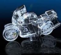 Crystal Motorbike Model Home Decor Piece