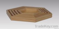 wood tray sets S/5