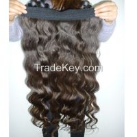 top quality natural wave india remy hair halo hair extesions flip in hair extensions