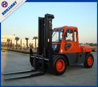 10 Ton Diesel Forklift With Cabin And Wide Visibility Mast