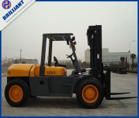 10 Ton Diesel Forklift With Two Stage Wide View Mast
