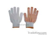 pvc dotted knitted safety glove