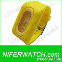 Yellow Silicone fashion jelly quartz watch