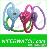 Heart digital silicone wrist watch