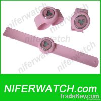 Digital slap silicone watch