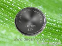 3.6V LIR3048 Rechargeable Li-ion Button cell Battery