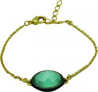 GOLD PLATED BRACELET WITH NATURAL STONE