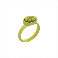 GOLD PLATED RING with natural stone