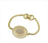 GOLD PLATED BRACELET WITH NATURAL STONE