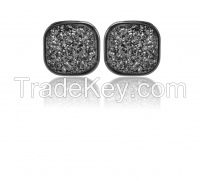 Brazilian Fashion Earring with druse natural stone