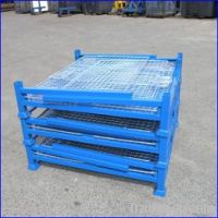 Economic stackable wire mesh storage container