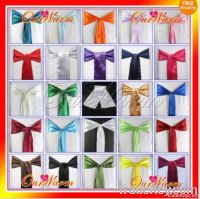 Free shipping Satin Chair Sash Bow Wedding Party Colors New U Pick