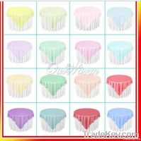 Organza Table Overlay Cloth 72"X72" Wedding Supply Party Sheer Colors