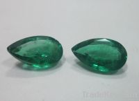 4.76 Carat-Pair of Pear Shape Clean, Lustrous Grass Green Emerald